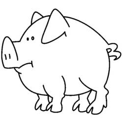 Página para colorir: Carne de porco (animais) #17690 - Páginas para Colorir Imprimíveis Gratuitamente