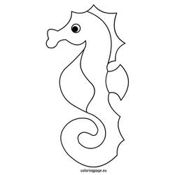Desenhos para colorir: cavalo marinho - Páginas para Colorir Imprimíveis Gratuitamente
