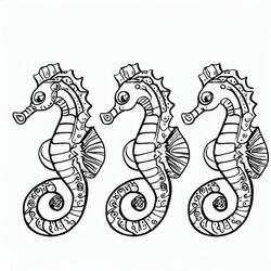 Desenho Cavalo-marinho (Animais) #187402 para imprimir e colorir