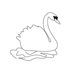 Página para colorir: Cisne (animais) #4996 - Páginas para Colorir Imprimíveis Gratuitamente