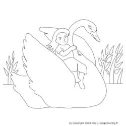 Página para colorir: Cisne (animais) #5057 - Páginas para Colorir Imprimíveis Gratuitamente