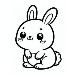 Desenho Coelho Kawaii (Animais) #219191 para imprimir e colorir