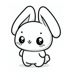 Desenho Coelho Kawaii (Animais) #219203 para imprimir e colorir