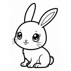 Desenho Coelho Kawaii (Animais) #219207 para imprimir e colorir