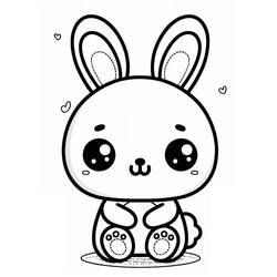 Desenho Coelho Kawaii (Animais) #219208 para imprimir e colorir