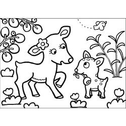 Página para colorir: Corça (animais) #1125 - Páginas para Colorir Imprimíveis Gratuitamente