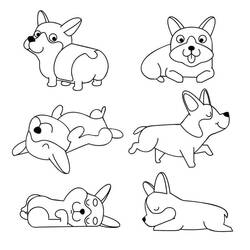 Desenho Corgi (Animais) #220765 para imprimir e colorir