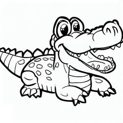 Desenho Crocodilo (Animais) #217066 para imprimir e colorir
