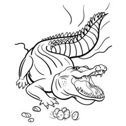 Página para colorir: Crocodilo (animais) #4861 - Páginas para colorir imprimíveis