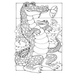 Página para colorir: Crocodilo (animais) #4887 - Páginas para Colorir Imprimíveis Gratuitamente