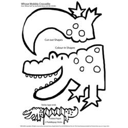 Página para colorir: Crocodilo (animais) #4974 - Páginas para colorir imprimíveis