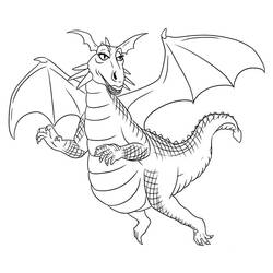 Página para colorir: Dragão (animais) #5754 - Páginas para Colorir Imprimíveis Gratuitamente