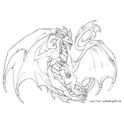 Página para colorir: Dragão (animais) #5784 - Páginas para Colorir Imprimíveis Gratuitamente