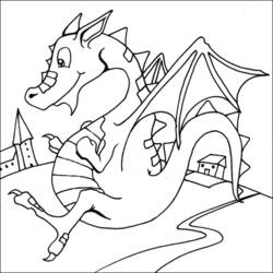 Página para colorir: Dragão (animais) #5804 - Páginas para Colorir Imprimíveis Gratuitamente