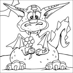 Página para colorir: Dragão (animais) #5858 - Páginas para Colorir Imprimíveis Gratuitamente