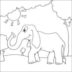 Página para colorir: Elefante (animais) #6393 - Páginas para Colorir Imprimíveis Gratuitamente
