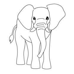 Página para colorir: Elefante (animais) #6421 - Páginas para Colorir Imprimíveis Gratuitamente