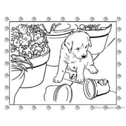 Página para colorir: Filhote de cachorro (animais) #3011 - Páginas para Colorir Imprimíveis Gratuitamente