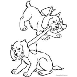 Página para colorir: Filhote de cachorro (animais) #3020 - Páginas para Colorir Imprimíveis Gratuitamente