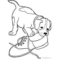 Página para colorir: Filhote de cachorro (animais) #3024 - Páginas para Colorir Imprimíveis Gratuitamente