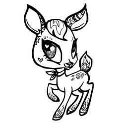 Desenho Filhote de Veado (Animais) #206083 para imprimir e colorir