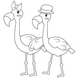 Desenhos para colorir: Flamingo Rosa - Páginas para Colorir Imprimíveis Gratuitamente