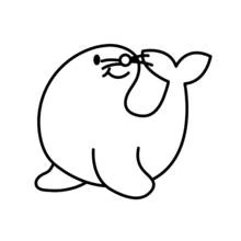 Desenho Foca (Animais) #16297 para imprimir e colorir