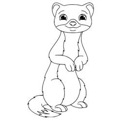 Página para colorir: Furão (Animais) #205383 - Páginas para Colorir Imprimíveis Gratuitamente