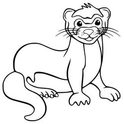 Página para colorir: Furão (Animais) #205396 - Páginas para Colorir Imprimíveis Gratuitamente