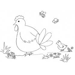 Desenho Galinha e Pintinho (Animais) #193169 para imprimir e colorir