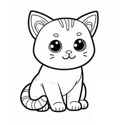 Desenho Gato Kawaii (Animais) #216264 para imprimir e colorir