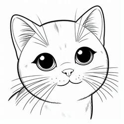 Desenho Gato Kawaii (Animais) #216267 para imprimir e colorir