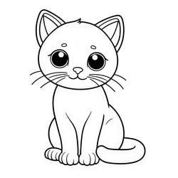 Desenho Gato Kawaii (Animais) #216268 para imprimir e colorir