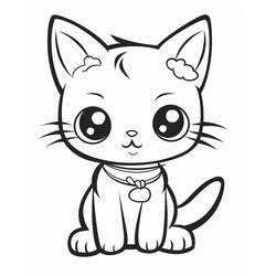 Desenho Gato Kawaii (Animais) #216293 para imprimir e colorir
