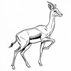 Página para colorir: Gazela (Animais) #219892 - Páginas para Colorir Imprimíveis Gratuitamente