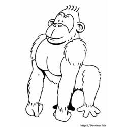 Página para colorir: Gorila (animais) #7422 - Páginas para Colorir Imprimíveis Gratuitamente