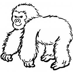 Página para colorir: Gorila (animais) #7426 - Páginas para Colorir Imprimíveis Gratuitamente