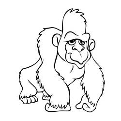 Página para colorir: Gorila (animais) #7427 - Páginas para Colorir Imprimíveis Gratuitamente