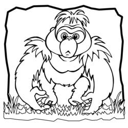 Página para colorir: Gorila (animais) #7433 - Páginas para Colorir Imprimíveis Gratuitamente