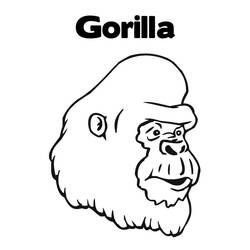 Página para colorir: Gorila (animais) #7443 - Páginas para Colorir Imprimíveis Gratuitamente