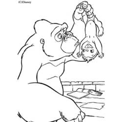 Página para colorir: Gorila (animais) #7466 - Páginas para Colorir Imprimíveis Gratuitamente