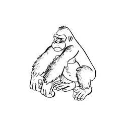 Página para colorir: Gorila (animais) #7481 - Páginas para Colorir Imprimíveis Gratuitamente