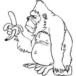 Página para colorir: Gorila (animais) #7482 - Páginas para Colorir Imprimíveis Gratuitamente