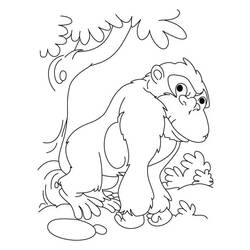Página para colorir: Gorila (animais) #7534 - Páginas para Colorir Imprimíveis Gratuitamente