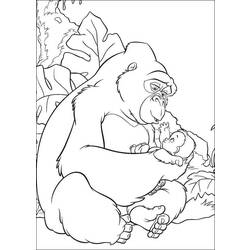 Página para colorir: Gorila (animais) #7537 - Páginas para Colorir Imprimíveis Gratuitamente