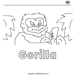 Página para colorir: Gorila (animais) #7554 - Páginas para Colorir Imprimíveis Gratuitamente