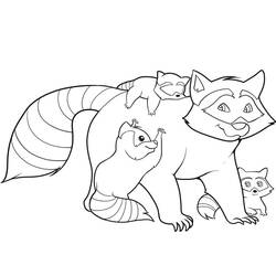 Página para colorir: Guaxinim (Animais) #208495 - Páginas para Colorir Imprimíveis Gratuitamente