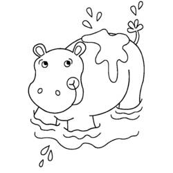 Página para colorir: hipopótamo (animais) #8613 - Páginas para Colorir Imprimíveis Gratuitamente