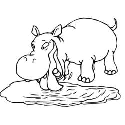 Página para colorir: hipopótamo (animais) #8619 - Páginas para Colorir Imprimíveis Gratuitamente