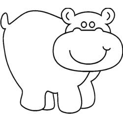 Página para colorir: hipopótamo (animais) #8623 - Páginas para Colorir Imprimíveis Gratuitamente
